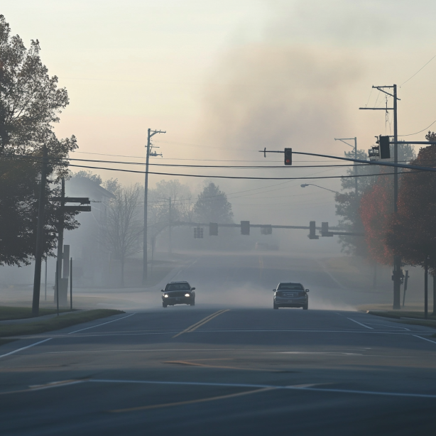 Biolab Fire smoke fog