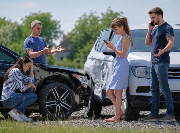Car accident scene